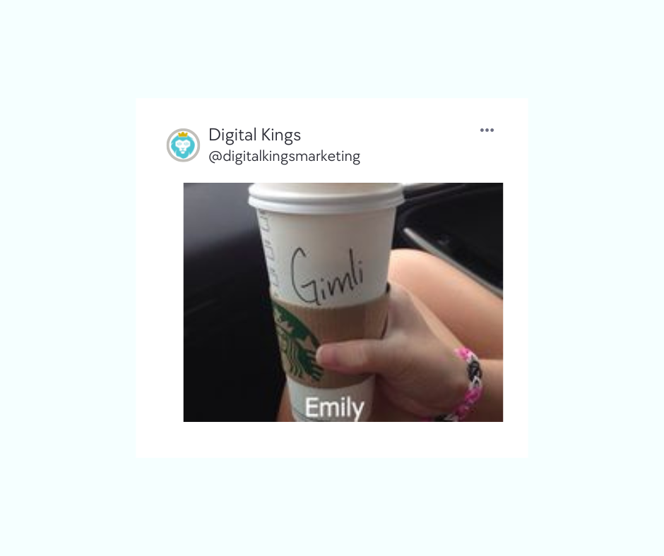 starbucks meme of writing name wrong on the cup